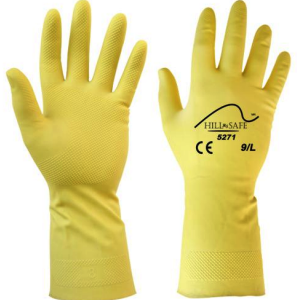 GUANTE DE LATEX AMARILLO AFELPADO