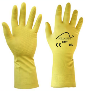 GUANTE DE LATEX AMARILLO AFELPADO